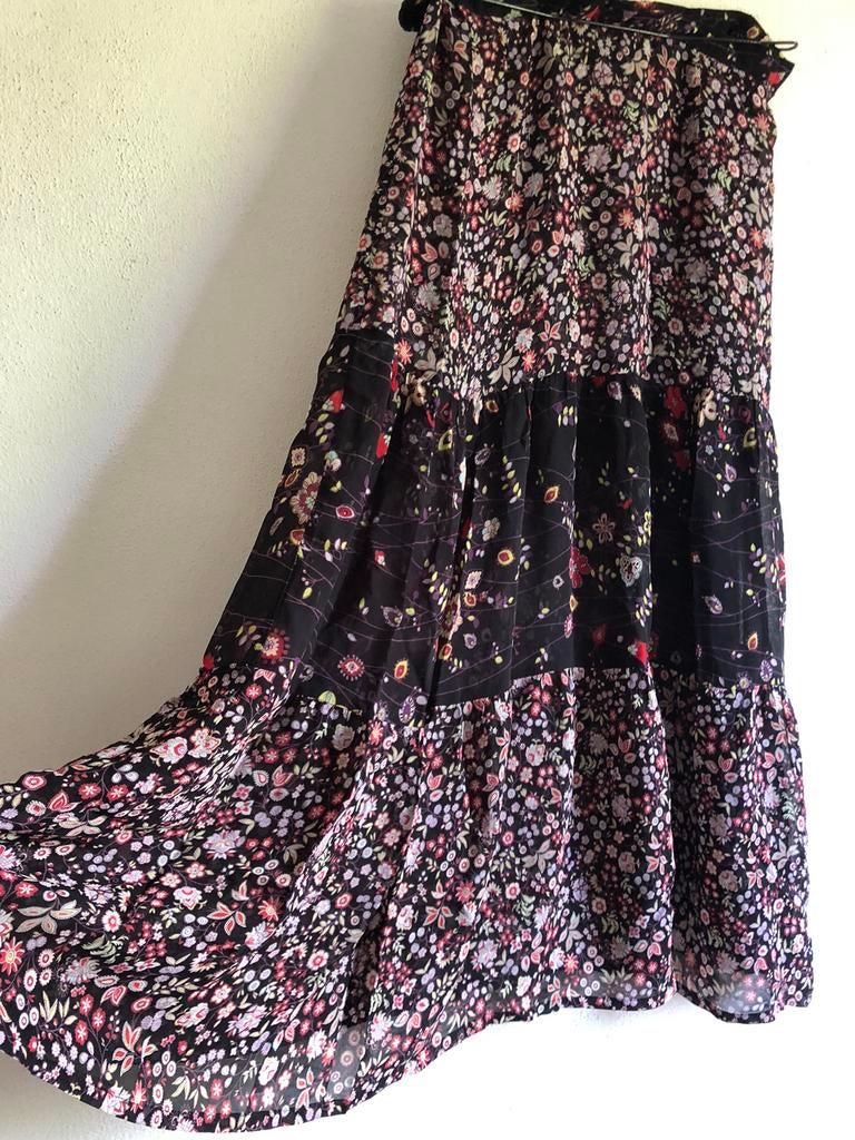 Prachtige Viscose Stroken Rok Peter Hahne Eye Catcher!, Kleding | Dames, Rokken, Ophalen of Verzenden, Zo goed als nieuw, Maat 46/48 (XL) of groter