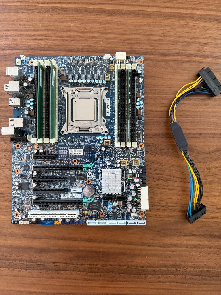 HP Z420 Moederbord + Intel Xeon CPU en 8GB Ram, Gebruikt, DDR3, Ophalen of Verzenden, ATX