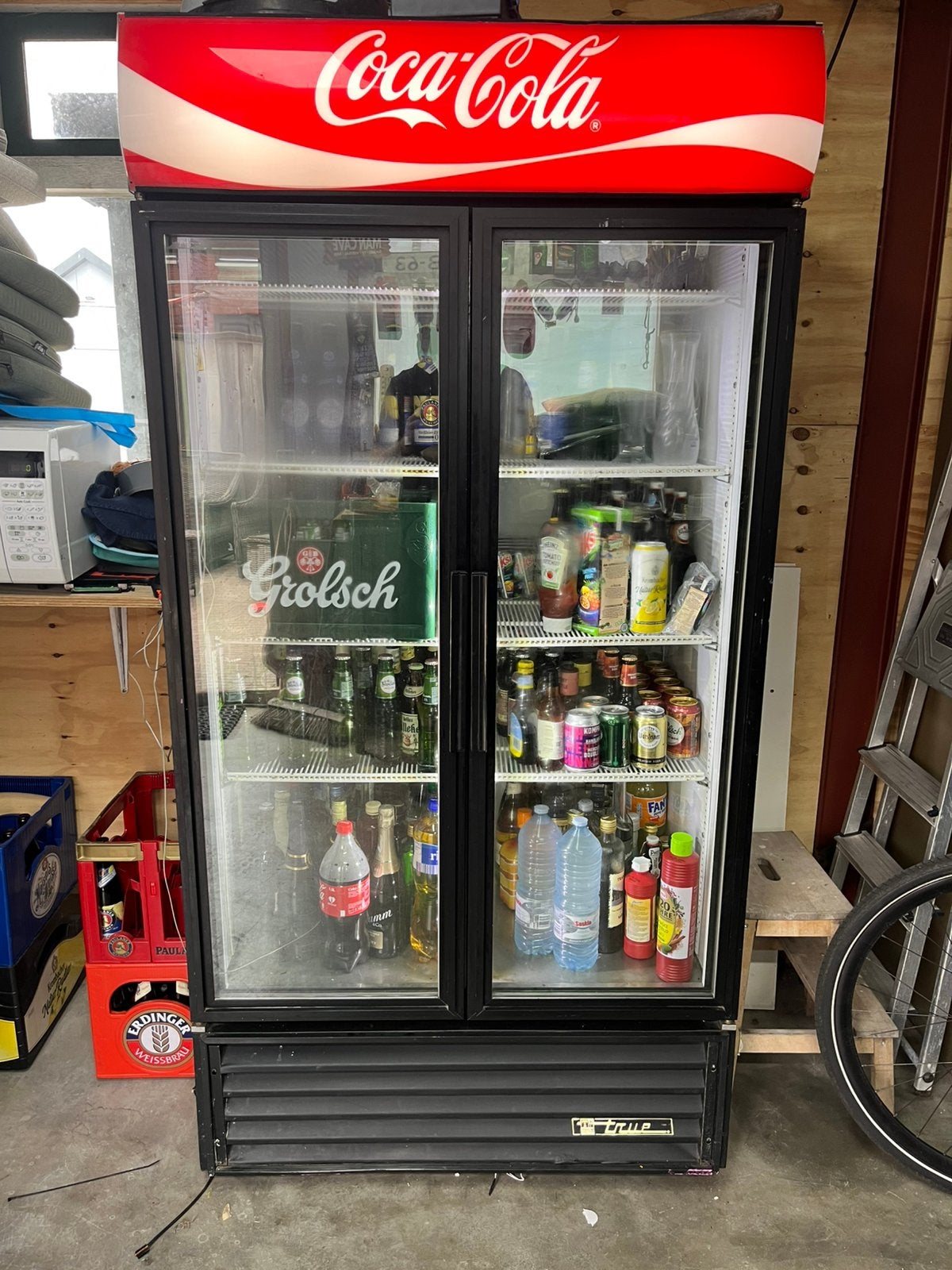 Coca cola koelkast dubbeldeurs, Ophalen, 200 liter of meer, 60 cm of meer, 160 cm of meer