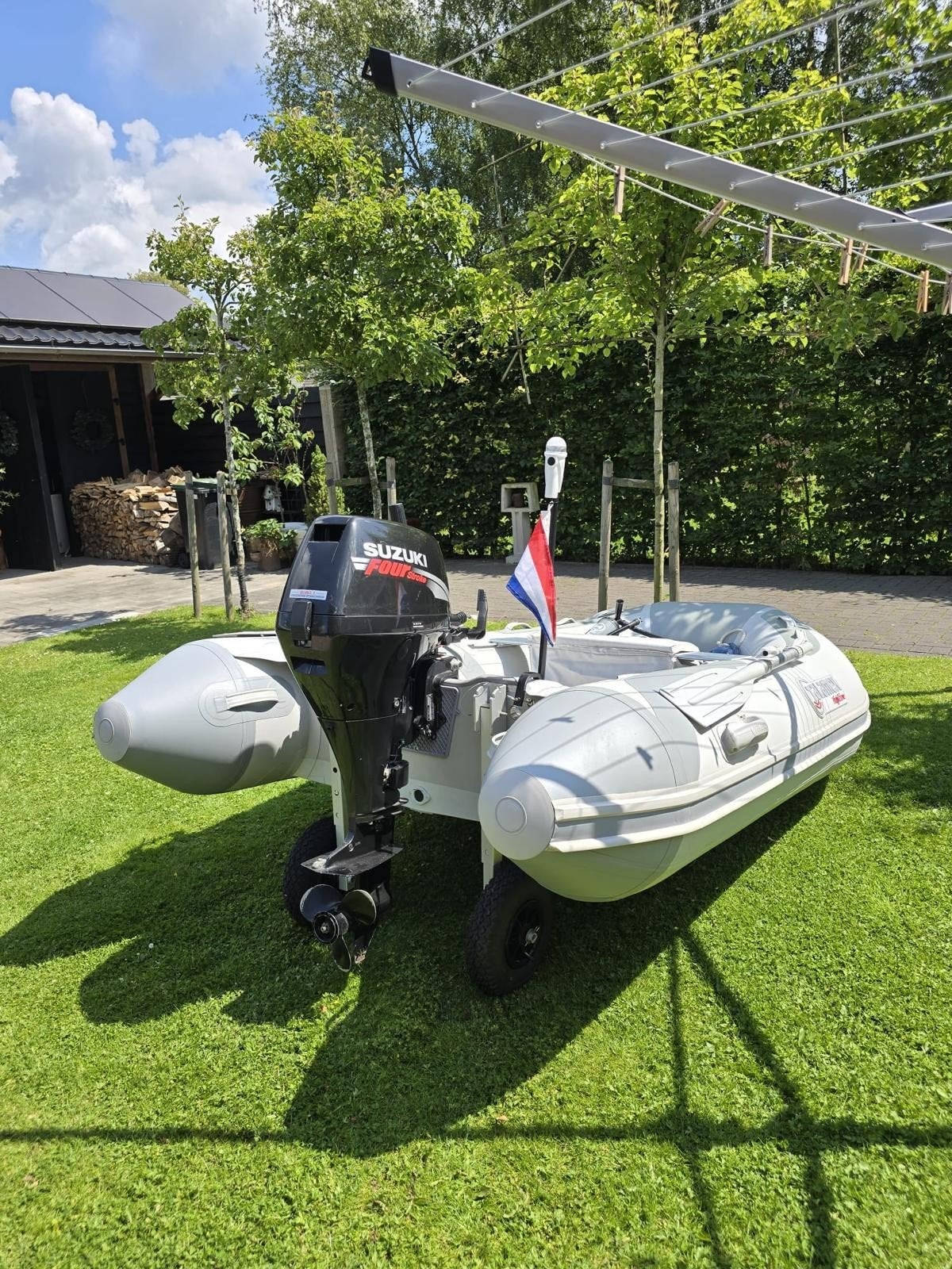 Talamex 300 Highline Airdeck met Suzuki 14PK motor ZGAN, Ophalen, Airdeck, Inclusief motor, Zo goed als nieuw