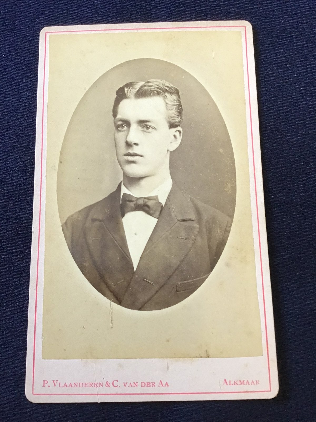 CDV, Jongeman, P. VLAANDEREN & C. VAN DER AA, ALKMAAR, Ophalen of Verzenden, Voor 1940, Gebruikt, Foto