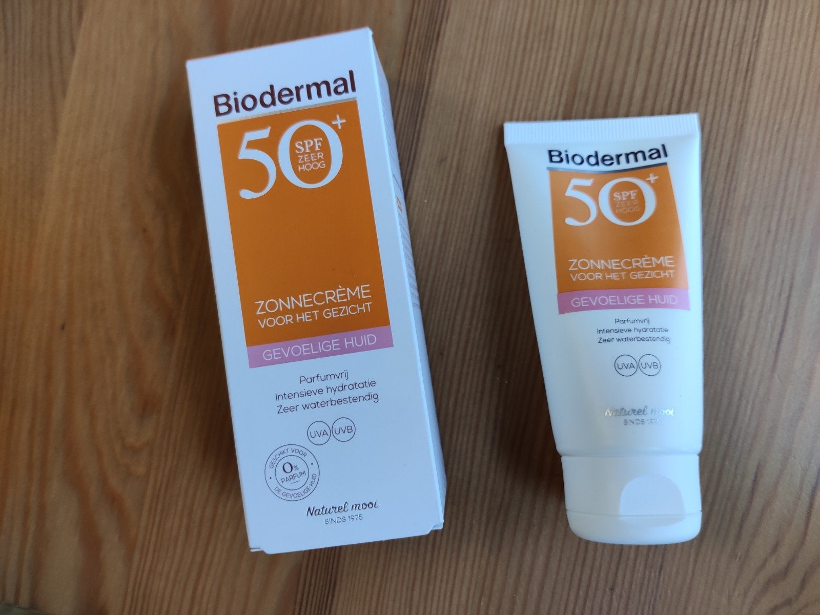 Biodermal SPF 50+ Zonnecrème Gezicht Gevoelige Huid 50ml, Ophalen of Verzenden, Zo goed als nieuw, Gehele gezicht, Verzorging