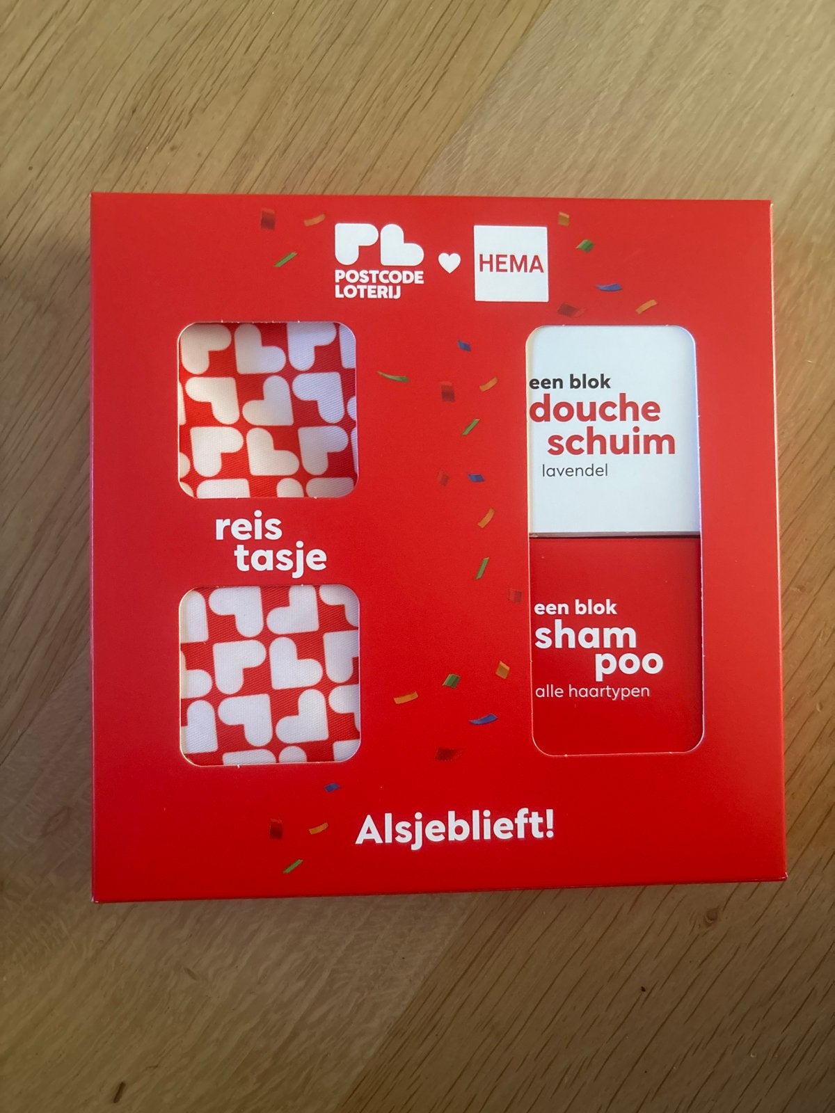 3x Hema Postcode Loterij Cadeauset, Ophalen of Verzenden, Nieuw, Rood, Heer of Dame
