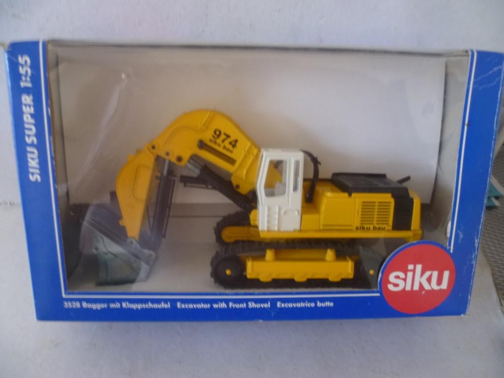 Siku 3528 Excavator with Front Shovel Bagger machine 1:55, Hobby en Vrije tijd, Modelauto's | 1:50, Ophalen of Verzenden, Nieuw