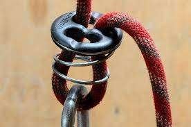 Camp Stitchplate met karabiner, klimsport, Sport en Fitness, Klimsport, Ophalen of Verzenden, Nieuw, Klimsport-accessoire