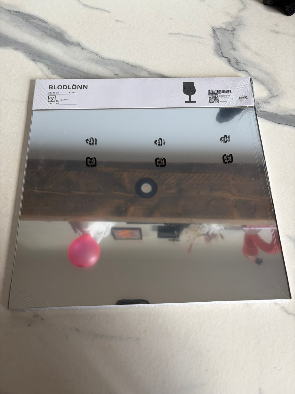 Ikea Blodlonn spiegel nieuw in verpakking, Huis en Inrichting, Ophalen, Minder dan 50 cm, Vierkant, Nieuw