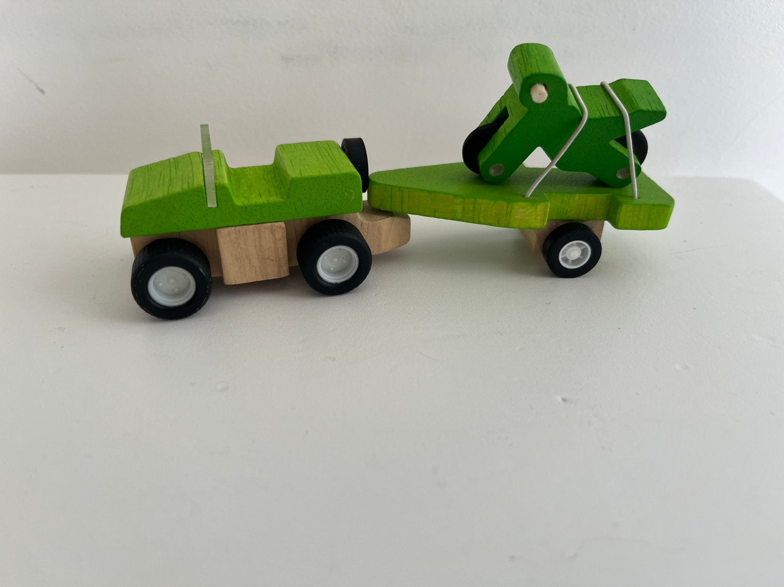 PlanToys / Plan Toys PlanCity / Plan City 60520 4x4 & Bike, Ophalen of Verzenden, Zo goed als nieuw, Rij- of Hobbelspeelgoed