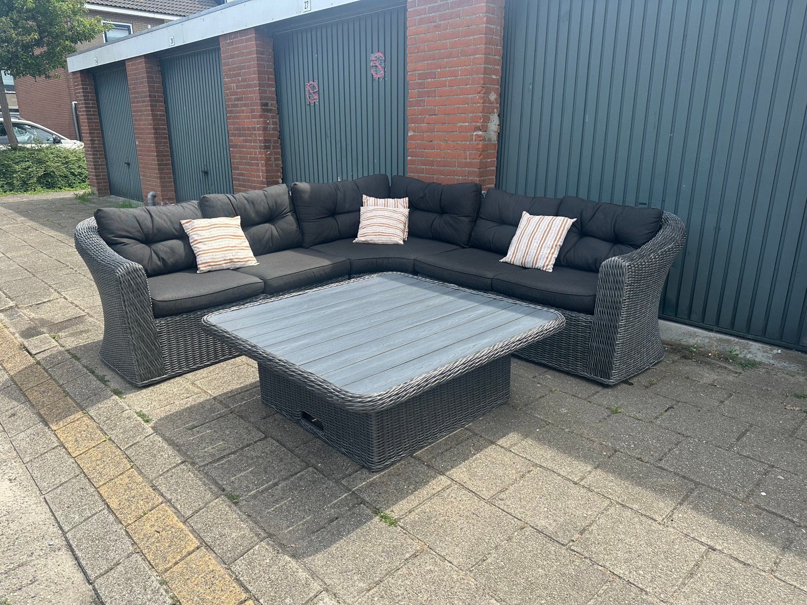 TAMBOHUSE Loungeset Tuinset + Verstelbare tafel NP: €2999✅☀️, Tuin en Terras, Tuinsets en Loungesets, Ophalen, Zo goed als nieuw