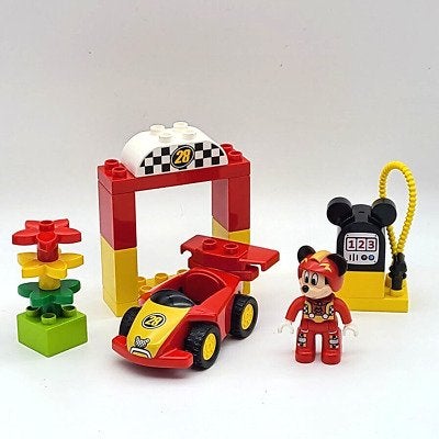 Duplo 10843 - Mickey Mouse Racer, Gebruikt, Overige thema's, Ophalen of Verzenden, Compleet