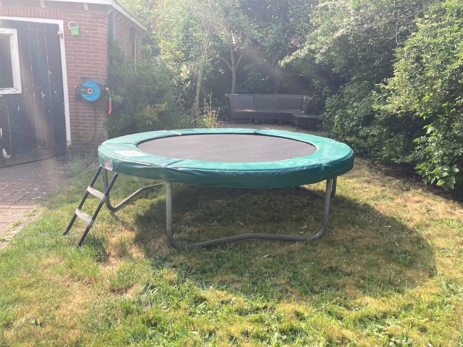 Trampoline 250 cm groen Avyna, Ophalen, Gebruikt