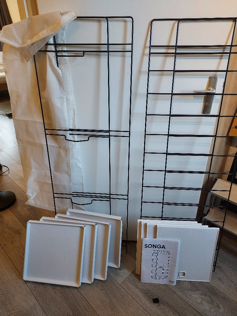 Set van 2 vintage SONGA ikea rekken / badkamerkasten., Ophalen, Minder dan 50 cm, Gebruikt, 100 tot 150 cm