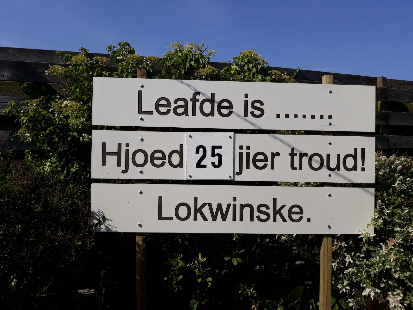 Uniek Fries jubileumbord te huur, Hobby en Vrije tijd, Feestartikelen | Verhuur, Ophalen, Verjaardag