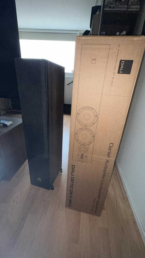 Dali opticon 6 mkii, Audio, Tv en Foto, Luidsprekers, Zo goed als nieuw, 120 watt of meer, Front, Rear of Stereo speakers, Ophalen