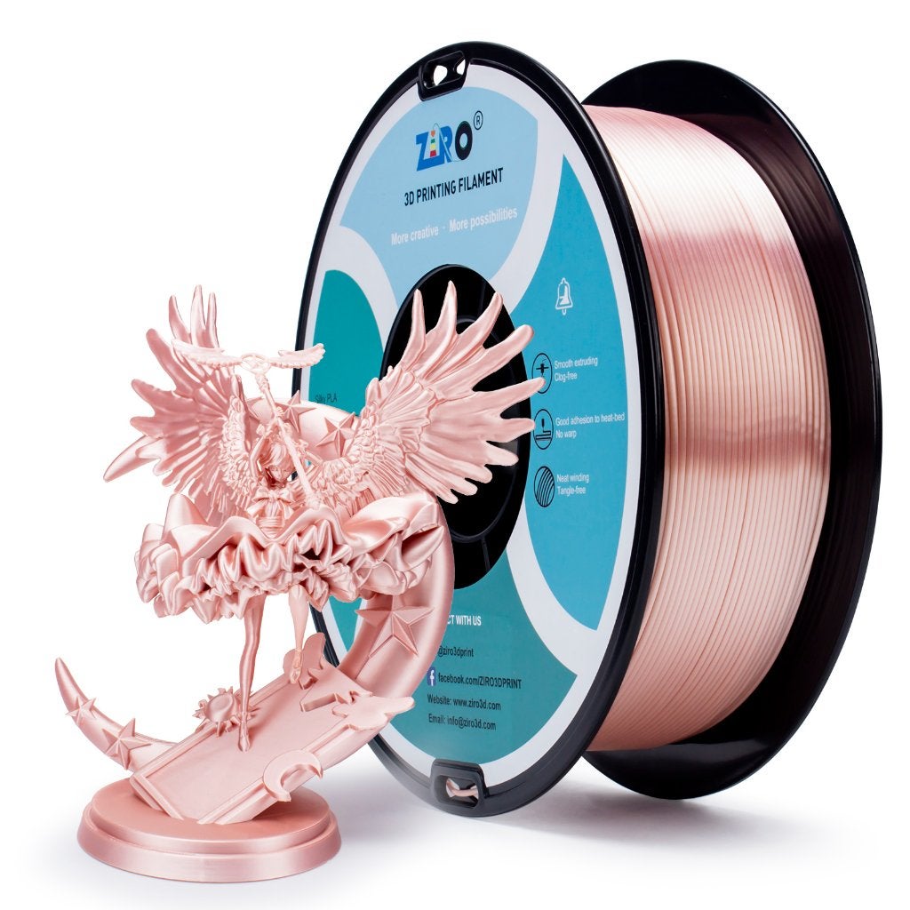 ZIRO Silky PLA Rose Gold / Roségoud (1KG), Computers en Software, 3D-printerbenodigheden, Ophalen of Verzenden, Nieuw, Filamentrollen