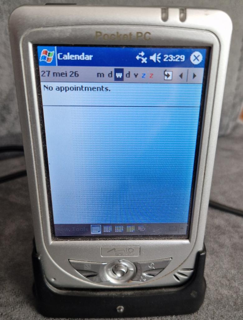 Mio DigiWalker 168 Pocket PC met GPS - Vintage PDA, Telecommunicatie, Pda's, Gebruikt, Windows Mobile, Mio, Gps-ontvanger, Met stylus of aanraakpen