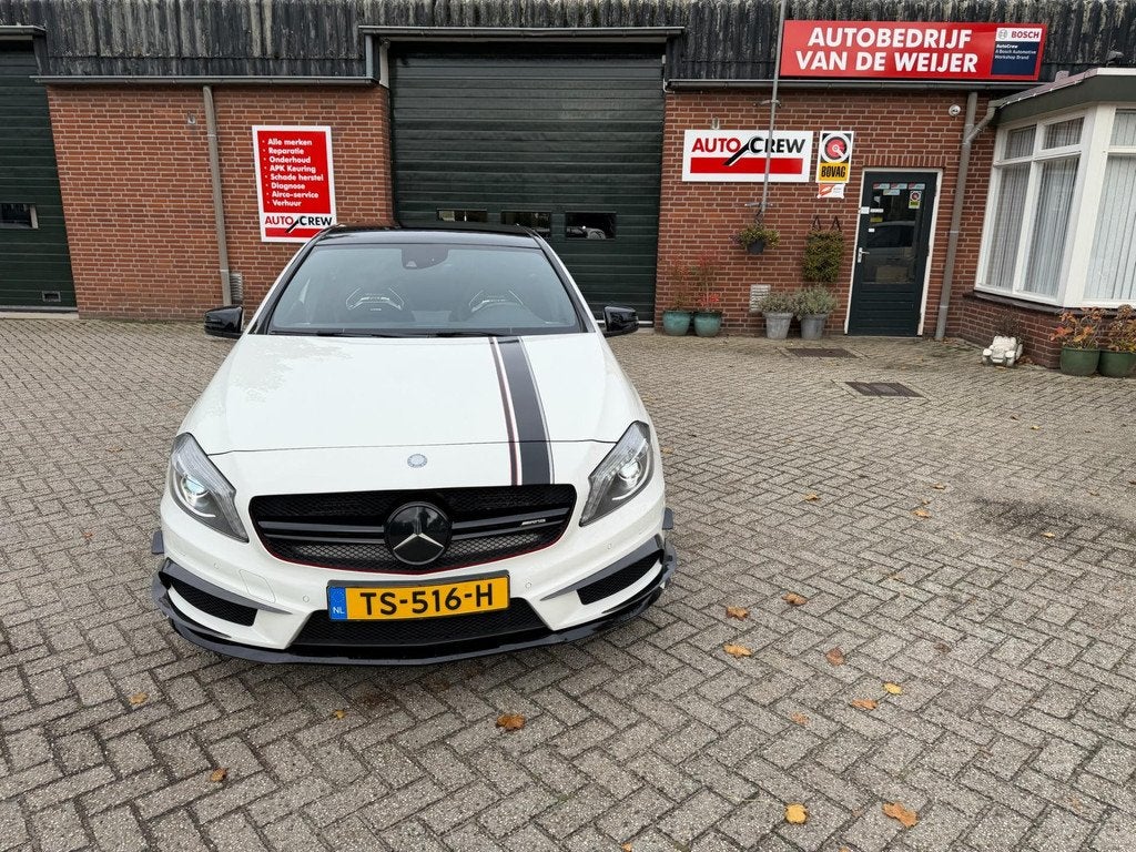 Mercedes-Benz A-klasse AMG 45 4MATIC Edition 1, Auto's, Automaat, Gebruikt, 4 cilinders, Wit