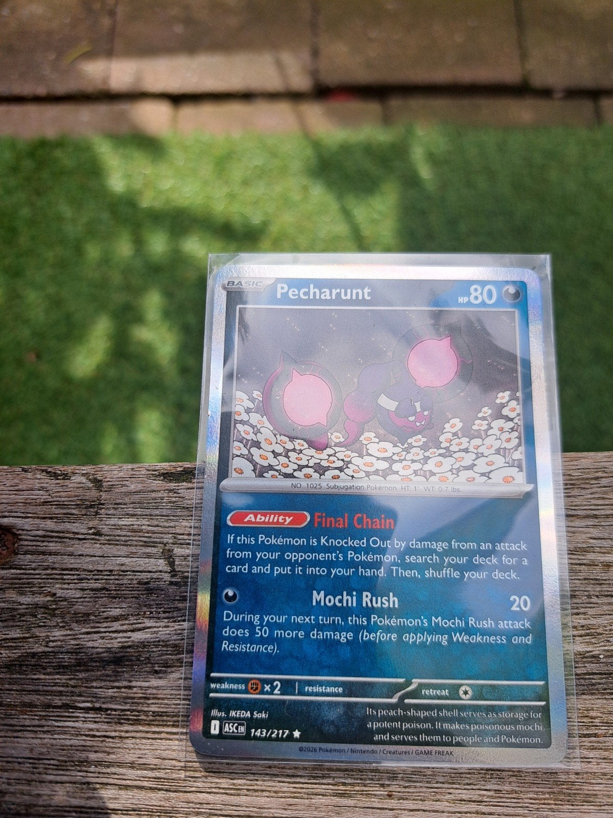 Pecharunt Pokémon Kaart - Basic - 143/217, Ophalen