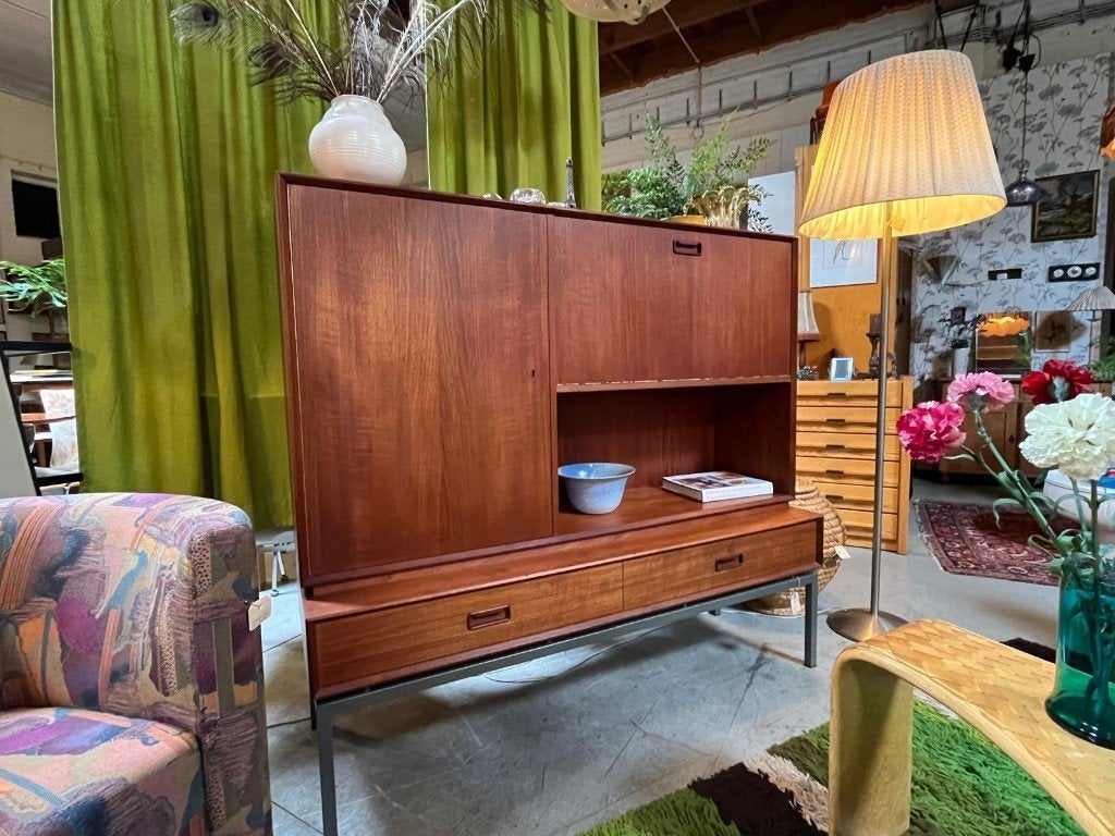 57) Vintage Teak Highboard - Topform, Ophalen, Huis en Inrichting