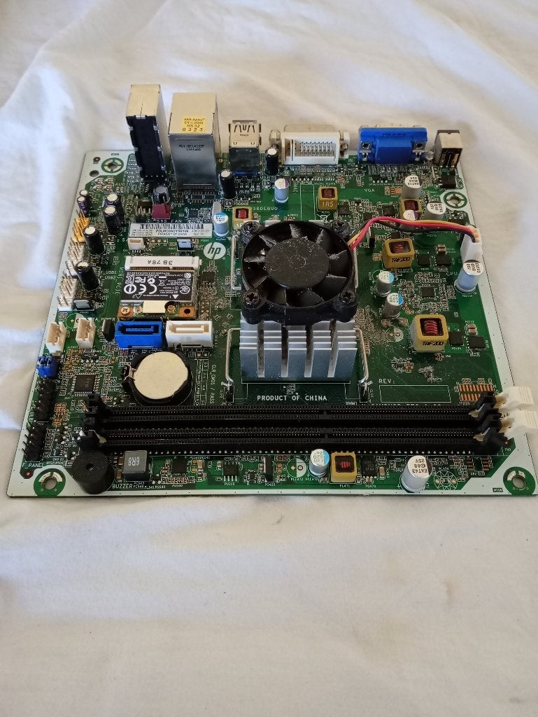HP Mini-ITX Moederbord, DDR3, Ophalen of Verzenden, Zo goed als nieuw, Micro-ATX