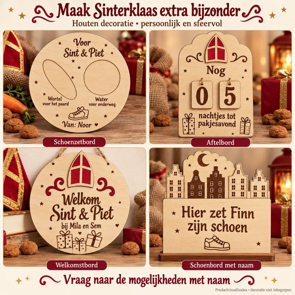 Bordjes Sinterklaas, Ophalen of Verzenden, Nieuw
