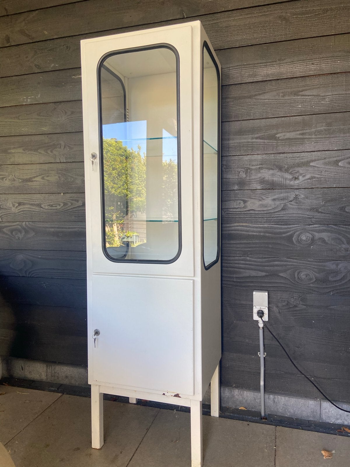 Industriële Vitrinekast - Dokterskast - Scandinavisch Design, Ophalen, Minder dan 50 cm, Gebruikt, Metaal