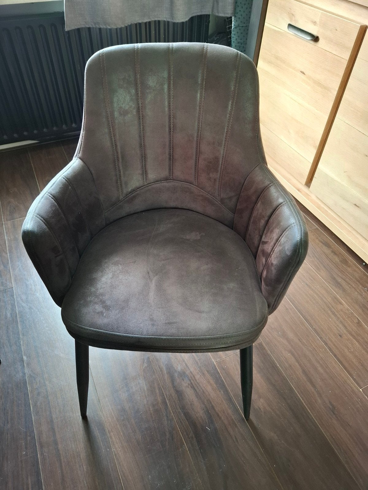 Comfortabele eetkamerstoel antraciet, Ophalen, Gebruikt, Vijf, Zes of meer stoelen, Modern