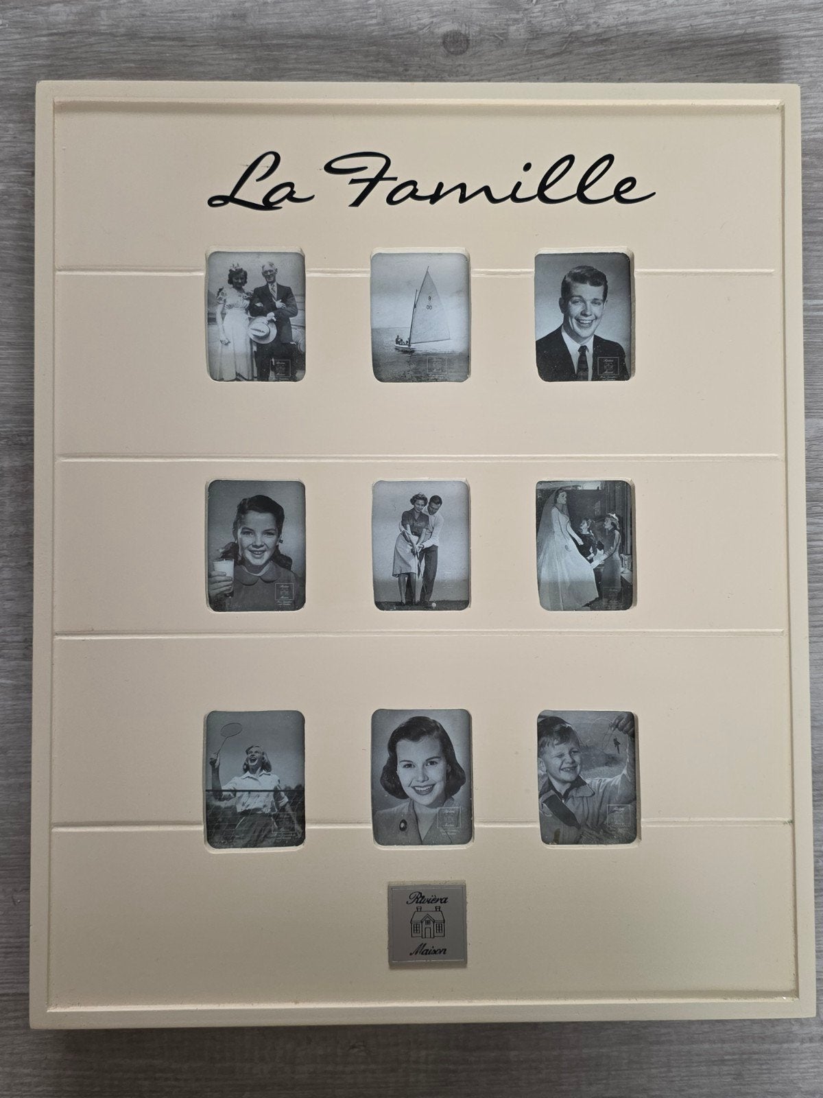 Rivièra Maison Fotolijst La Famille – wit hout (9 foto’s), Ophalen
