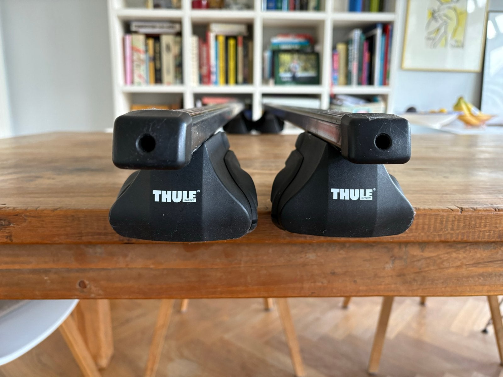 Thule dakdragers voor auto met dakrails (VW Passat 2012), Ophalen of Verzenden, Gebruikt