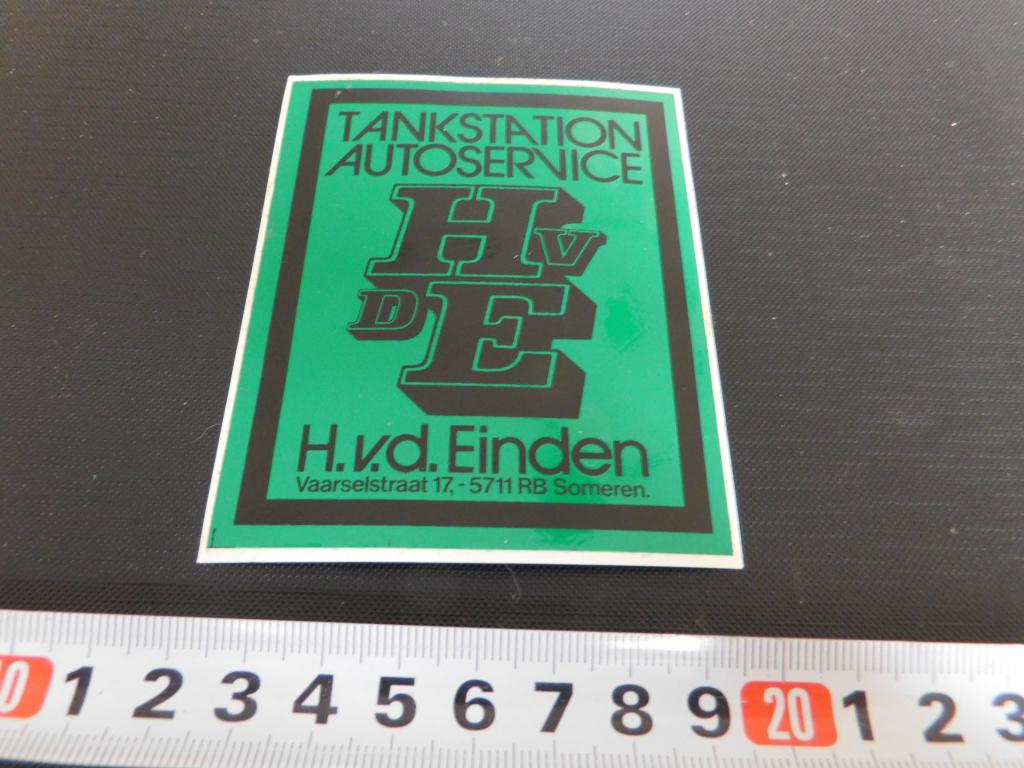 sticker someren h vd einden tankstation autoservice, Ophalen, Zo goed als nieuw