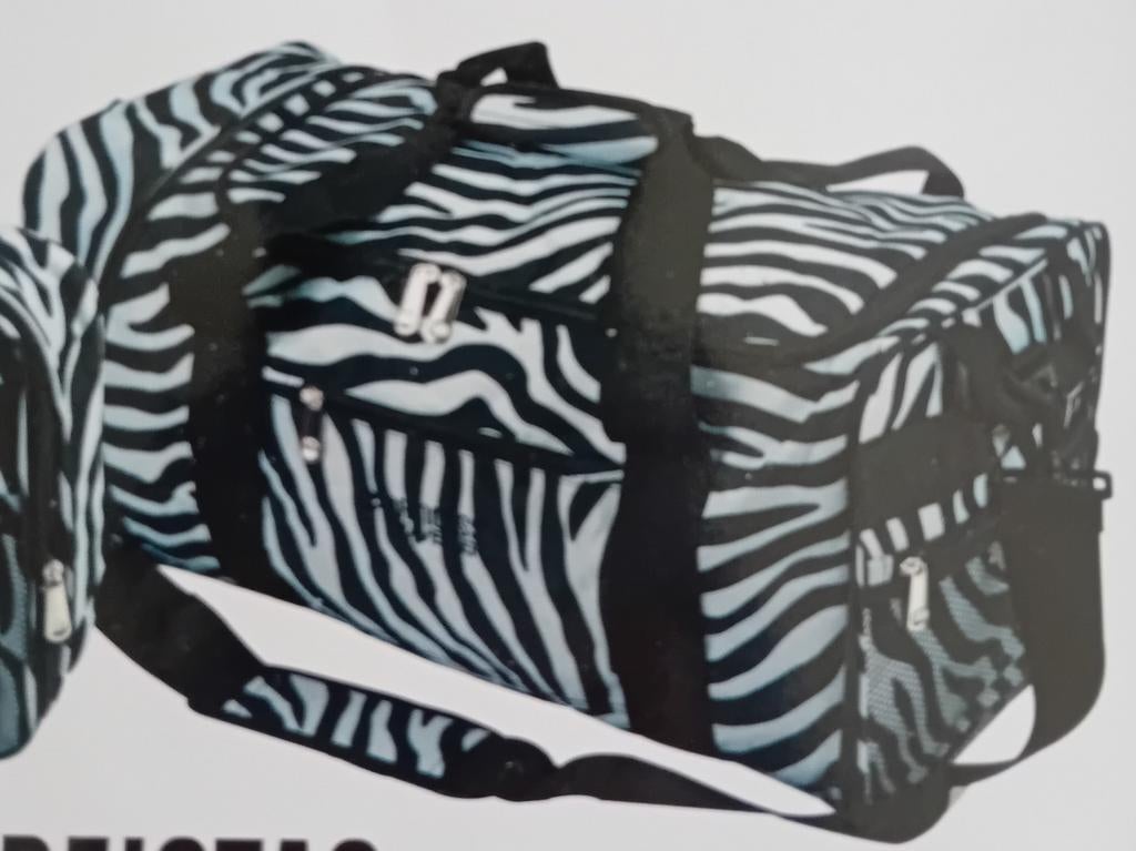 Opvouwbare weekendtas, reistas zebrastrepen.  Nieuw!, Ophalen, Nieuw, Dame of Heer