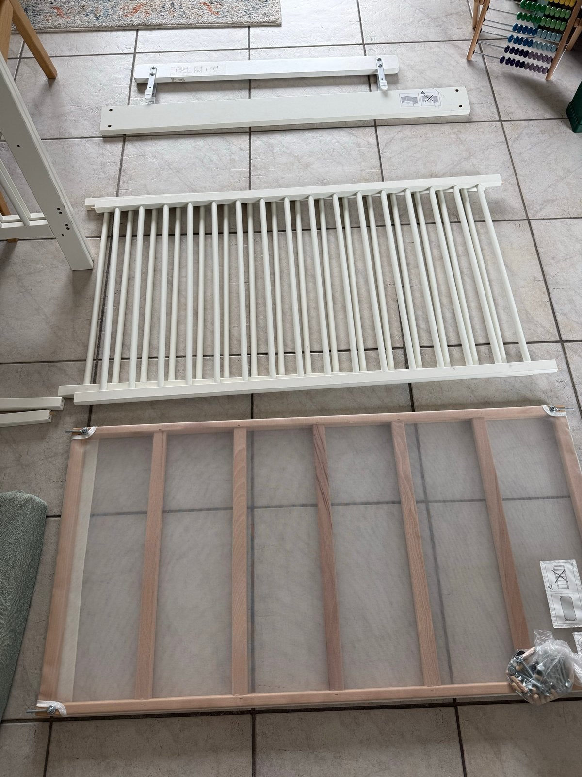 IKEA Gulliver Babybed met matras, bedhek en beddengoed, Ophalen, Gebruikt, Lattenbodem, Minder dan 140 cm