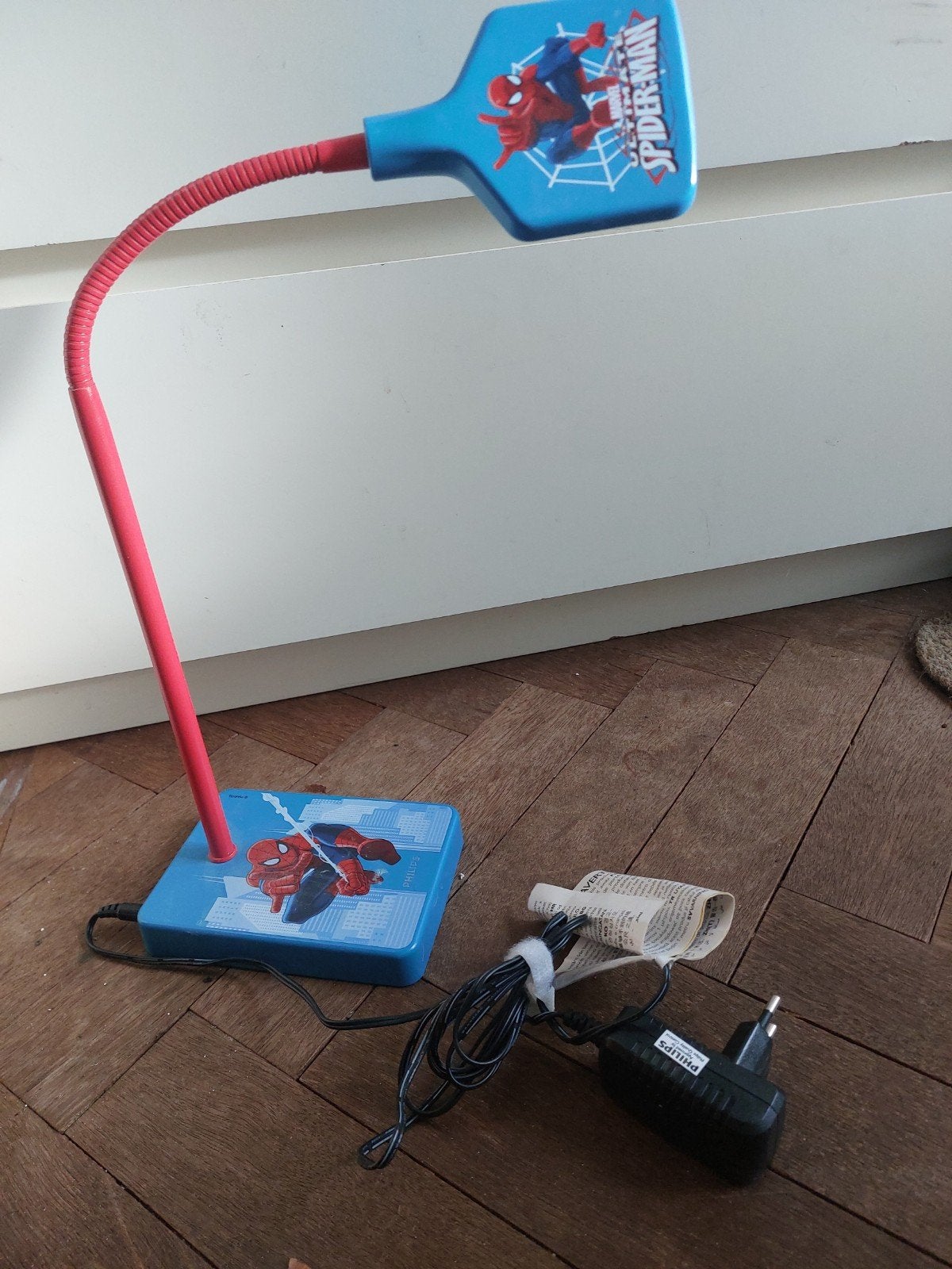 Spiderman Bureaulamp - Flexibele Kinderlamp, Gebruikt, Overige merken, Met stekker, Overige fittingen