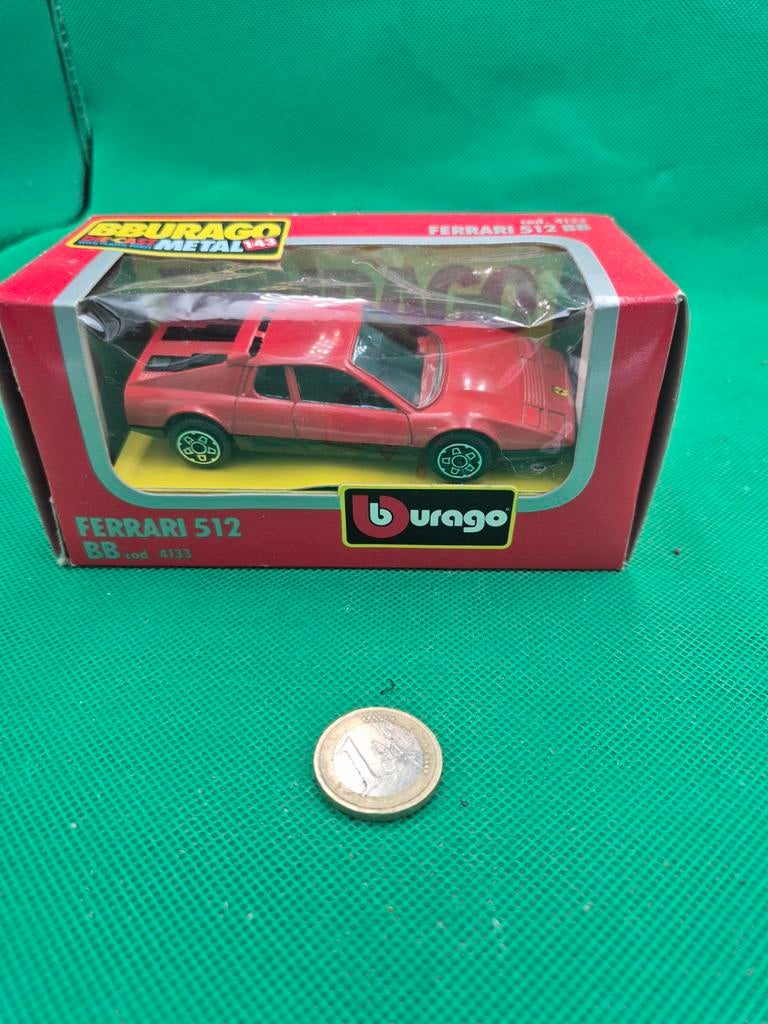 355 Ferrari 512 1/43 Bburago, Ophalen of Verzenden, Zo goed als nieuw, Auto, Overige merken