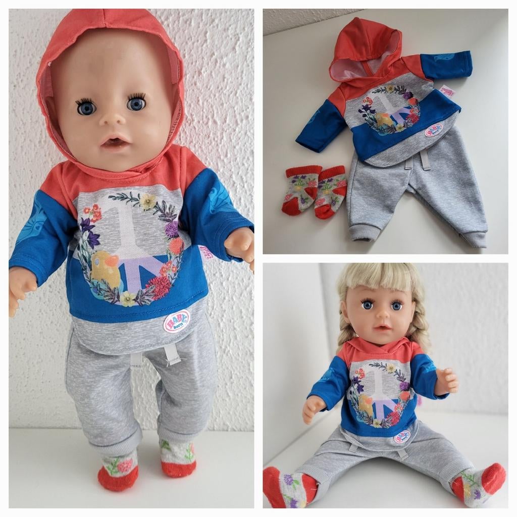 Baby born kleertjes 3 delige set Babyborn. Excl.poppen 43 cm, Ophalen of Verzenden, Zo goed als nieuw, Babypop