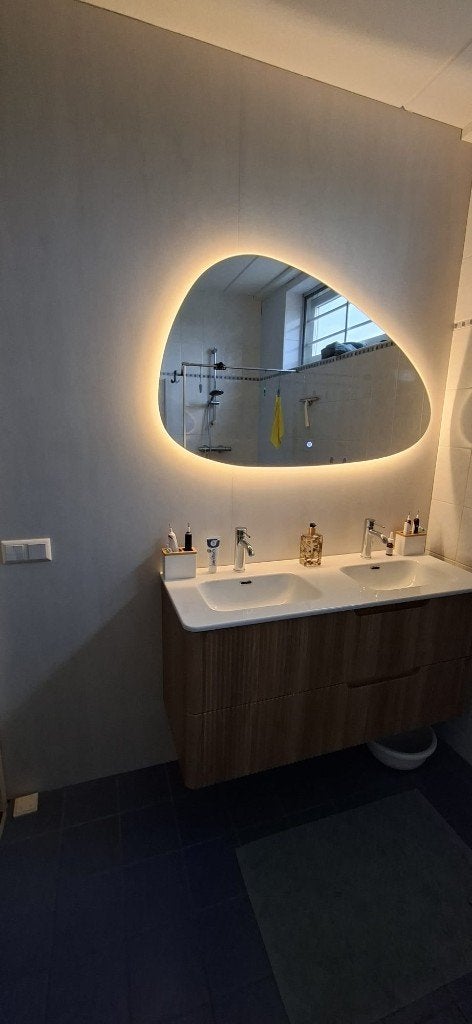 Badkamerspiegel met verlichting, Ophalen, 100 tot 150 cm, Overige typen, Nieuw