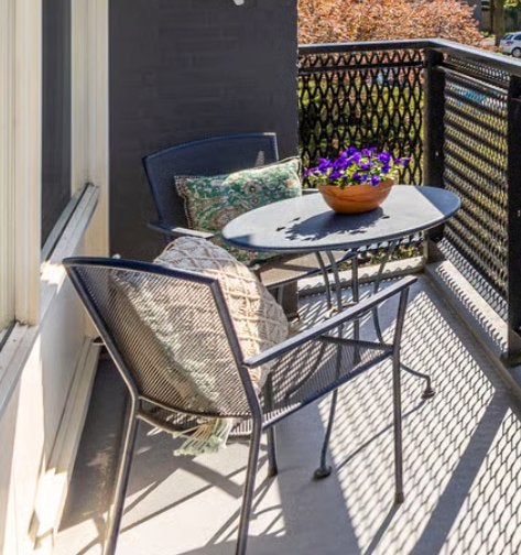 Tuinset tafel en twee stoelen, Tuin en Terras, Overige materialen, Gebruikt, Tuinset, Ophalen