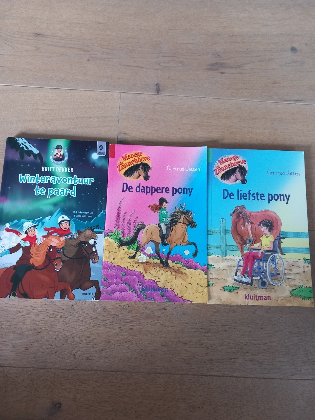 3 kinderboeken: Winteravontuur te paard & Manege Zonnehoeve, Ophalen of Verzenden, Gelezen, Britt Dekker, Gertrud Jetten, Fictie