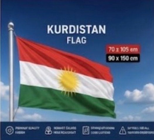 Vlag koerdistan, Verzenden, Nieuw