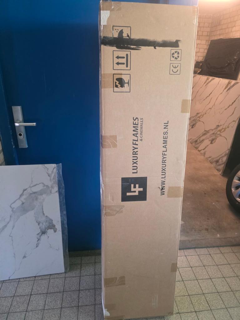 Luxe elektrische inbouwhaard voor cinewall/tv-wand, Ophalen, Inbouwhaard, Elektrische haard