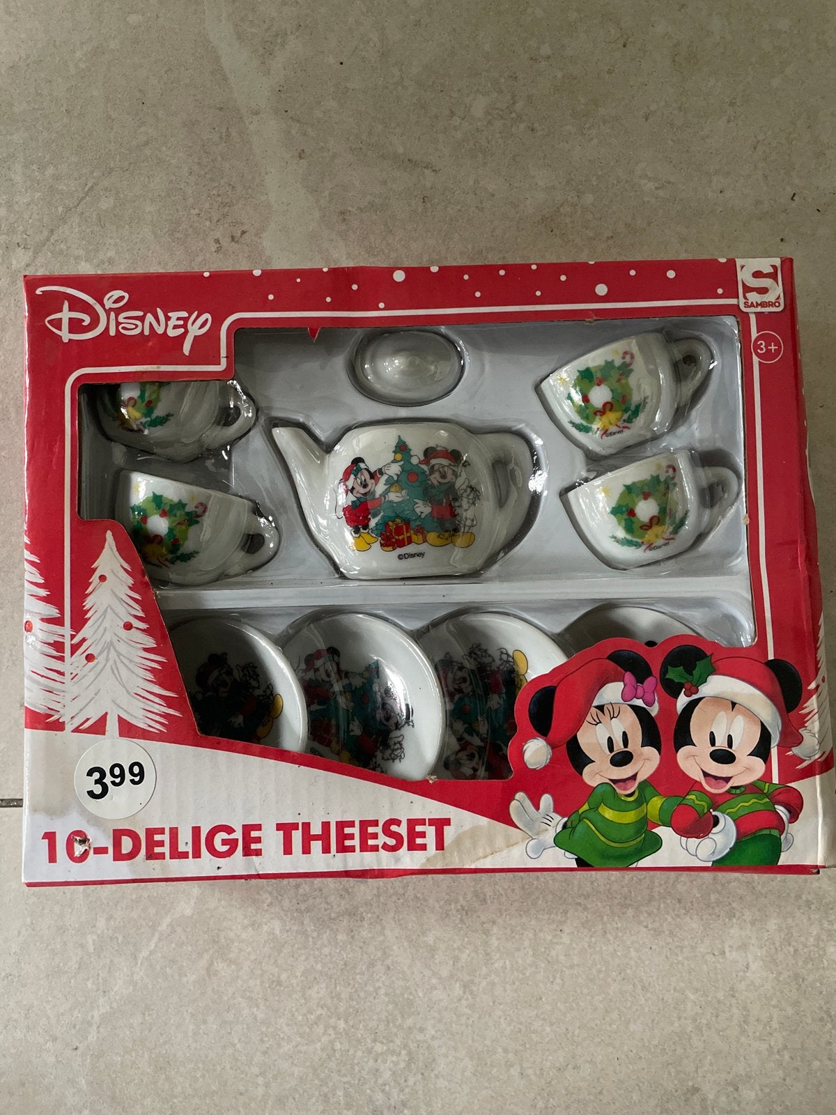 Disney Kerst Theeset 10-delig - Mickey & Minnie, Ophalen of Verzenden, Nieuw, Jongen of Meisje