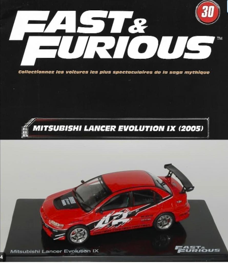 Mitsubishi Lancer Evolution IX 2005 1/43 FAST & FURIOUS # 30, Hobby en Vrije tijd, Modelauto's | 1:43, Verzenden, Nieuw, Auto