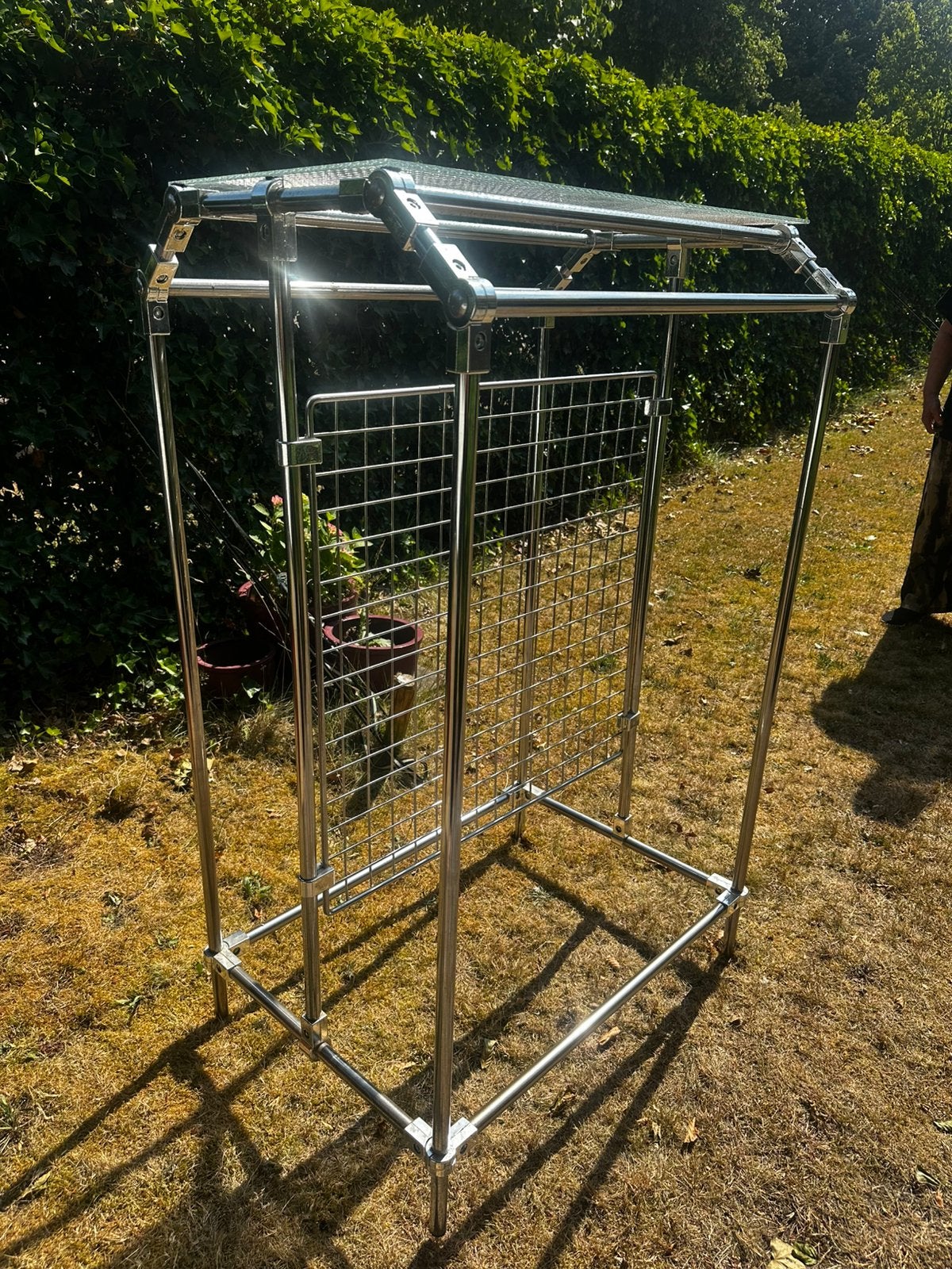 Vintage verchroomd kledingrek / winkelrek, Ophalen, Gebruikt