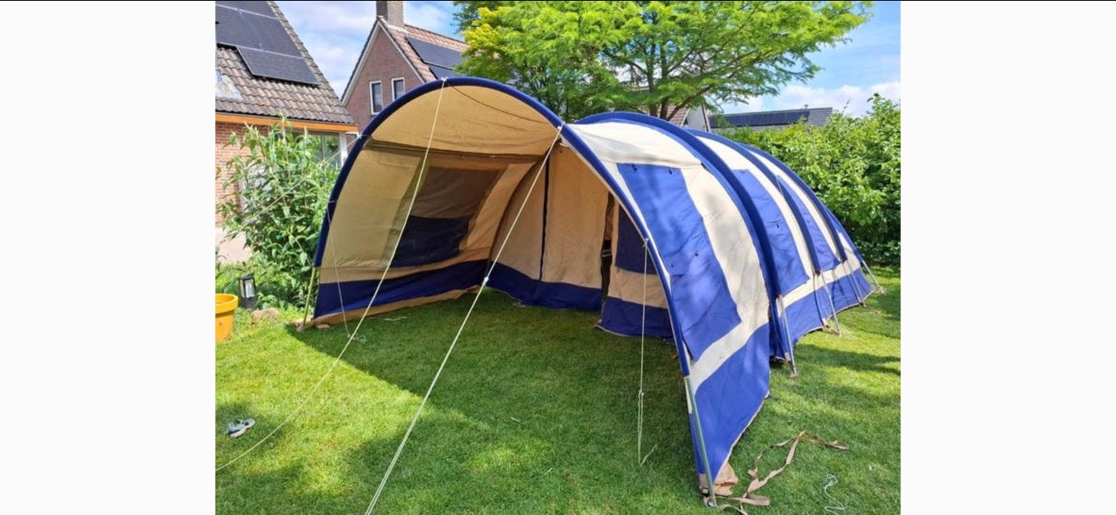 Vrijbuiter Michigan 4-persoons tunneltent katoen, Caravans en Kamperen, Tenten, Ophalen, Gebruikt, Tot en met 4