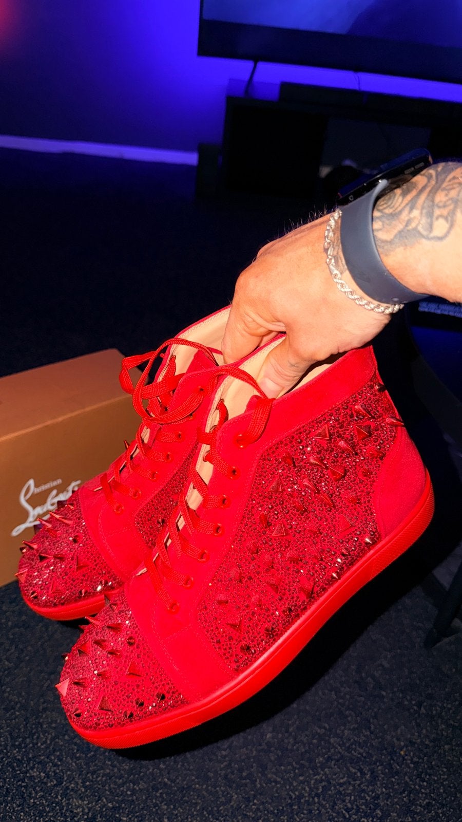 christian louboutin ‼️ (Maat 45), Ophalen of Verzenden, Zo goed als nieuw, Zwart, Loafers