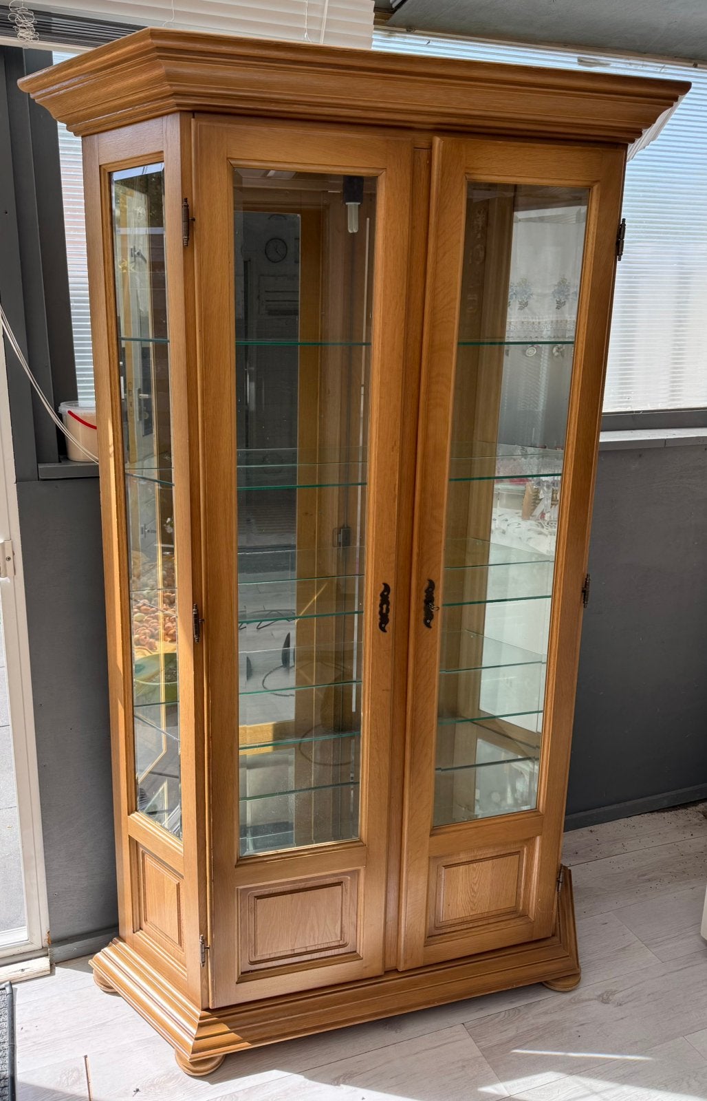 Vitrinekast, Ophalen, Met deur(en), 100 tot 150 cm, Glas