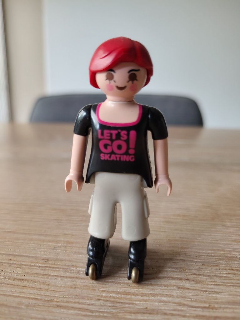 Playmobil Rollerskates themapoppetje, Kinderen en Baby's, Ophalen of Verzenden, Zo goed als nieuw, Complete set, Figuren