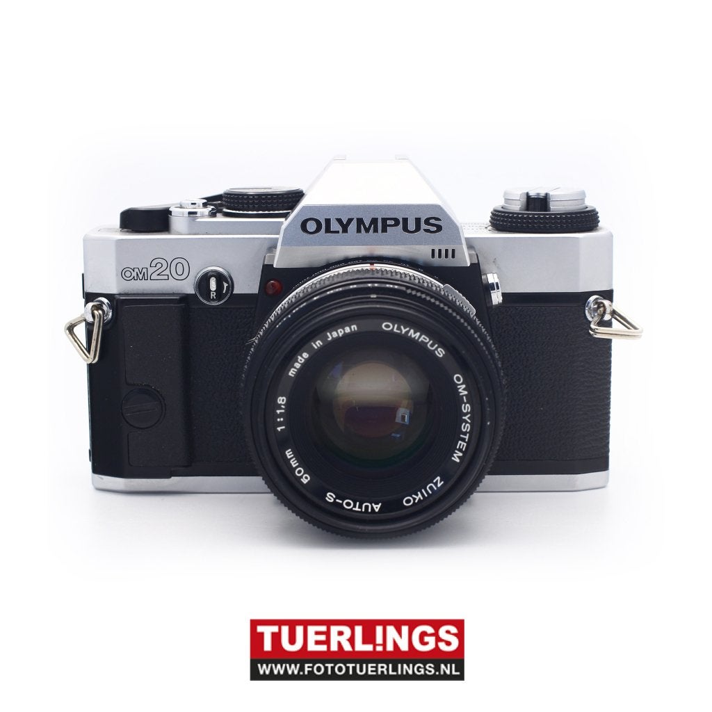 Olympus OM-20 + Olympus Zuiko 50mm F1.8 Analoog occasion, Ophalen of Verzenden, Gebruikt, Spiegelreflex, Olympus