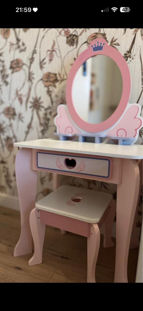 Makeuptafel meisje, Ophalen, Zo goed als nieuw, 50 tot 100 cm, Minder dan 100 cm