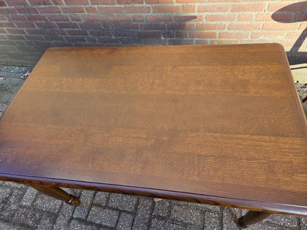 eettafel eiken donker 80 x 130 cm, Ophalen of Verzenden, 'T Olde Gre-j, Info@toldegrej.nl, Endepoelstraat 20f Didam
