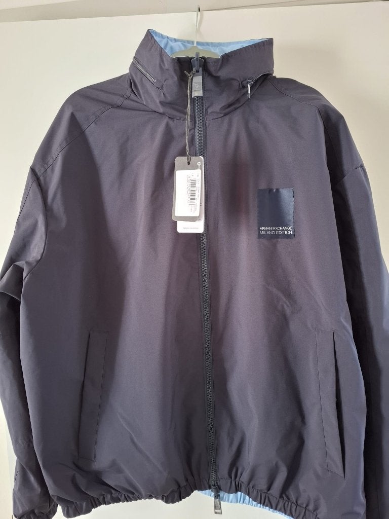 Armani Exchange Milano Edition Reversible Jacket, Maat 52/54 (L), Blauw, Nieuw, Ophalen of Verzenden